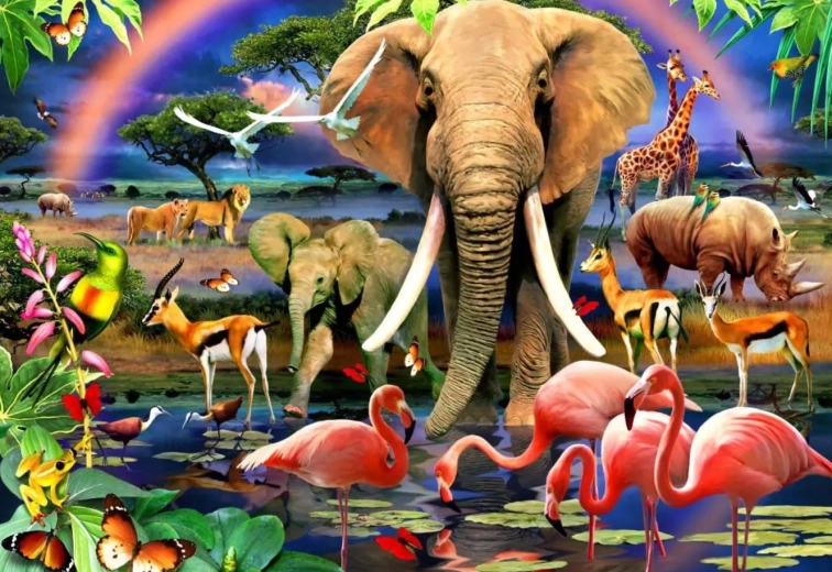 Puzzle Savane africaine 1000 pièces BLUEBIRD