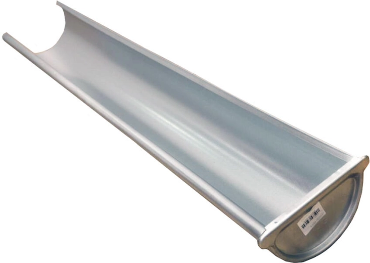 Gouttière terminale droite 330 mm, 1 m, acier galvanisé