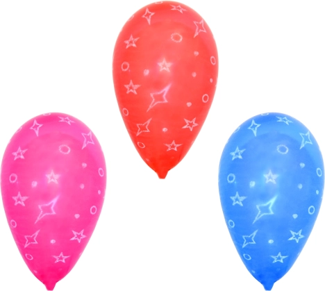 Ballons gonflables avec imprimé d’étoiles 23 cm – lot de 10 pièces