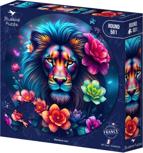 Puzzle rond Bluebird lion arc-en-ciel 501 pièces - 1 pièce