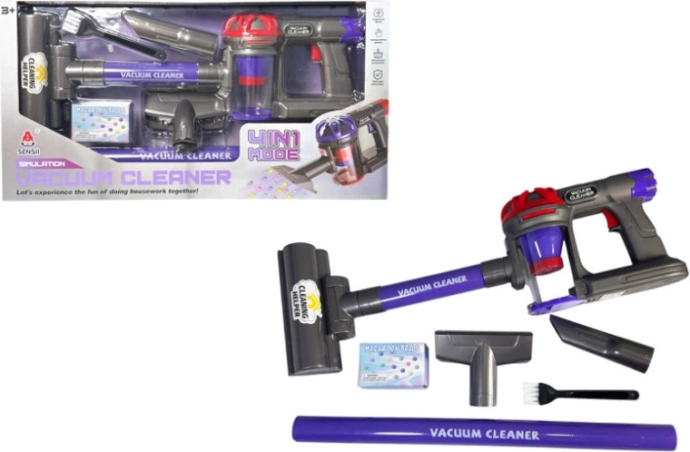 Aspirateur sur pied pour enfants avec embouts interchangeables et fonction d’aspiration