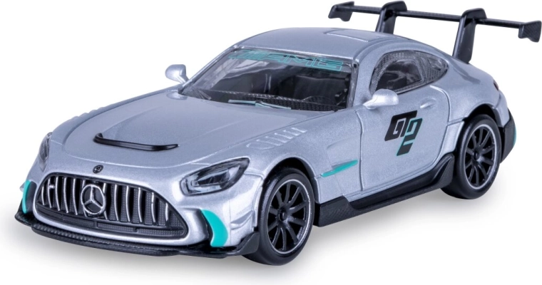 Modèle réduit en métal Mercedes-AMG GT2 à l’échelle 1:43, argenté
