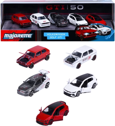 Coffret cadeau de modèles réduits en métal Volkswagen Golf GTI, 5 pièces