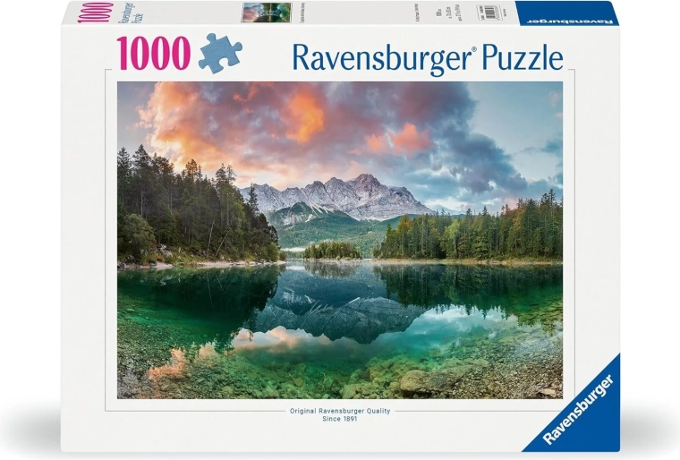 Puzzle Ravensburger Zugspitze au bord du lac Eibsee – 1000 pièces