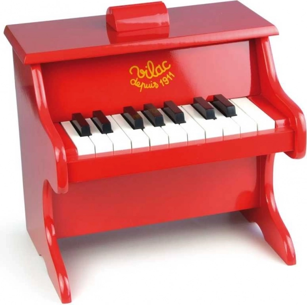 Vilac piano pour enfants rouge en bois