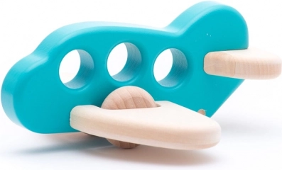 Avion en bois Bajo bleu clair