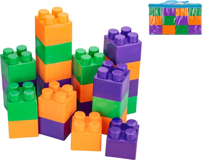 Blocs de construction 9 cm, 24 pièces dans un sac