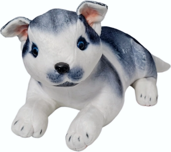 Chien husky en peluche