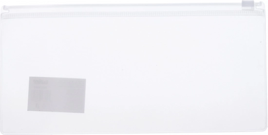 Pochette transparente avec fermeture éclair 23x11 cm