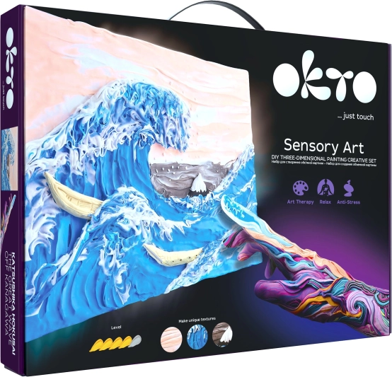 Okto Sensoty Art kit artistique La Grande Vague au large de Kanagawa 30 × 40 cm