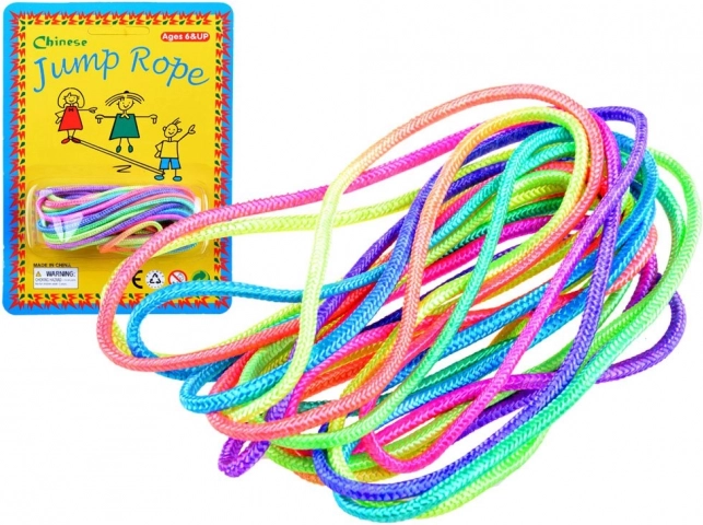 Élastique à sauter néon coloré pour enfants 460 cm - 1 pièce