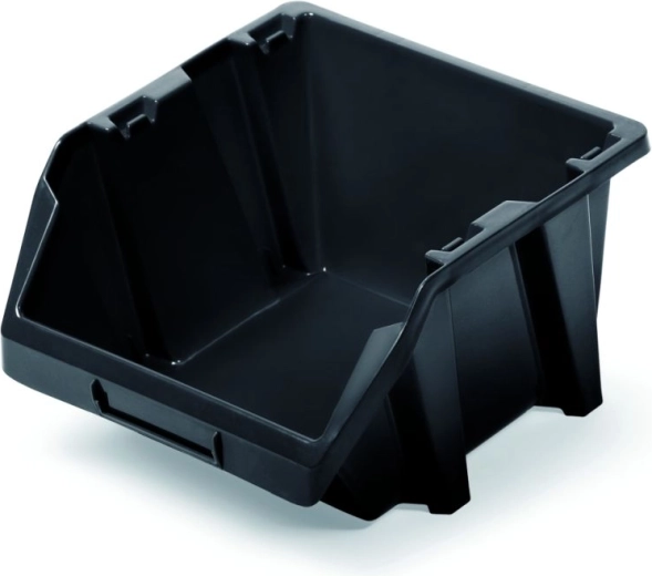 Boîte de rangement en plastique Bineer Short 92 × 77 × 60 mm, noire