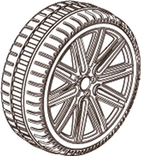 Roues arrière pour voiture électrique pour enfants Audi TTS Jamara (2 pcs)