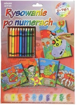 Coloriage classique – coloriage par numéros avec crayons de cire - 1 pièce
