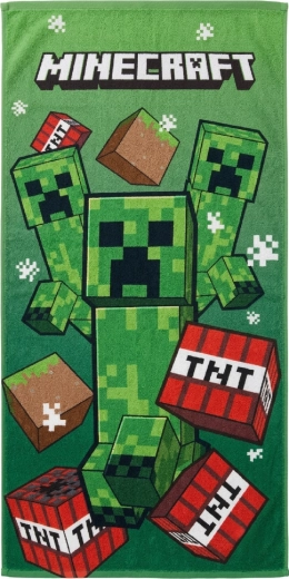 Serviette enfant à séchage rapide Minecraft creeper et TNT - 1 pièce