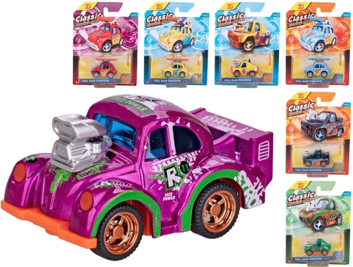 Voiture de sport en métal avec retour à friction 5 cm