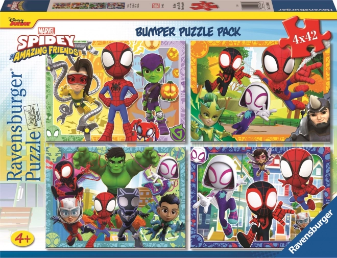 Puzzle Ravensburger Spidey et ses fantastiques amis 4x42 pièces