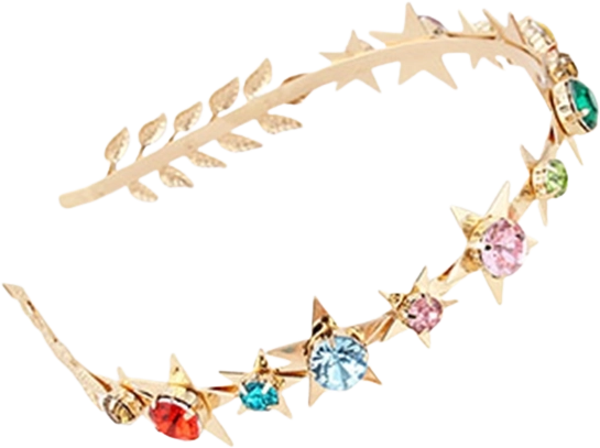 Serre-tête rose Étoile avec pierres précieuses