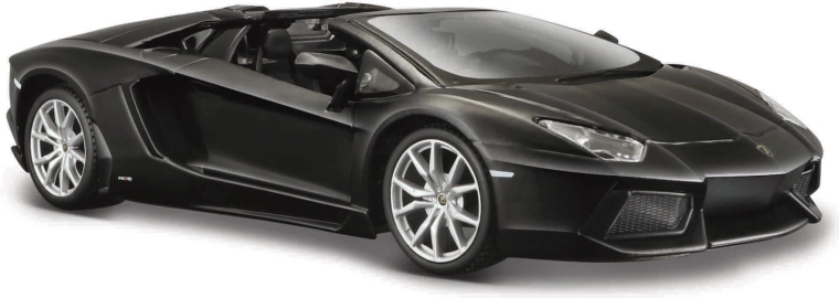 Maisto Lamborghini Aventador LP 700-4 Roadster, édition spéciale, modèle de voiture 1:24, noir mat