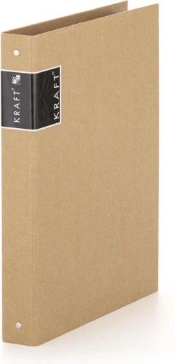 Classeur A4 Kraft Nature à 4 anneaux