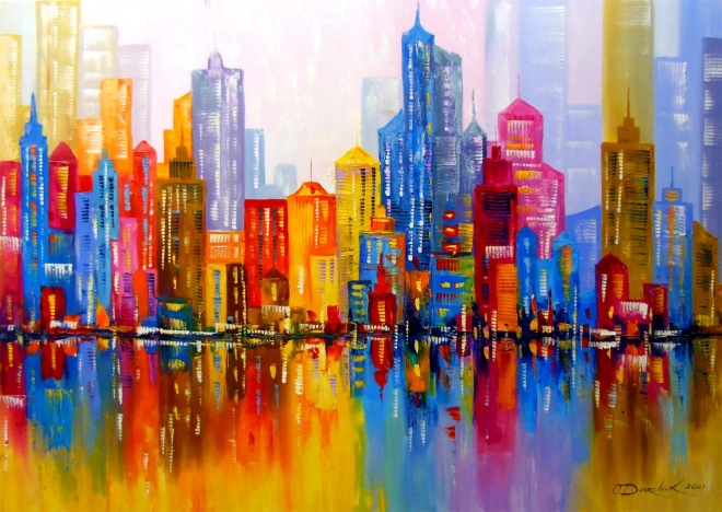 Puzzle Ville Arc-en-ciel 1000 pièces ENJOY