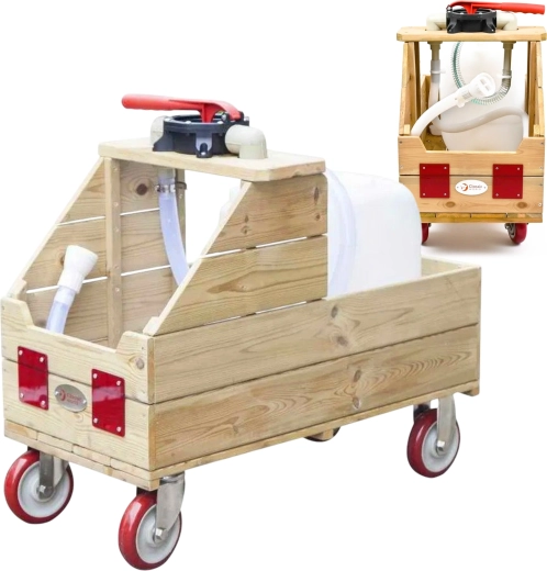 Chariot d’arrosage mobile en bois avec pompe manuelle CLASSIC WORLD EDU