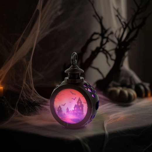 Décoration LED suspendue d'Halloween en forme de château
