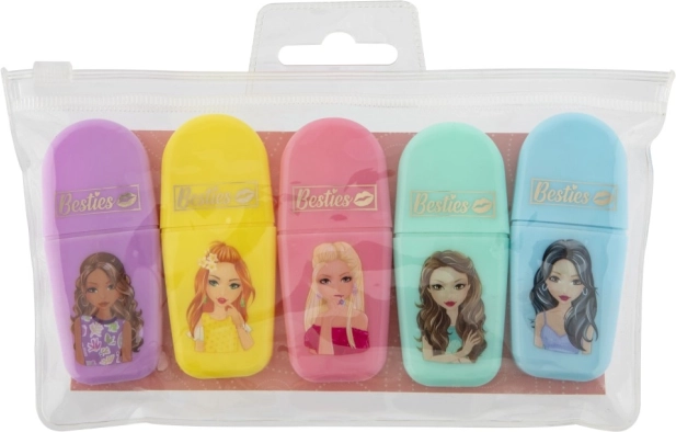 Mini surligneurs dans un étui