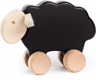 Agneau à tirer en bois noir BAJO