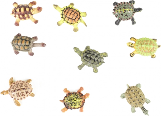 Lot de 9 tortues en plastique
