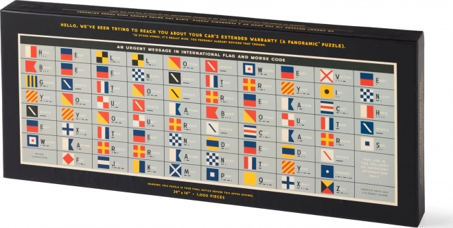 Puzzle panoramique Galison Message Important 1000 pièces