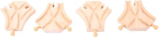 Grand ensemble d'aiguillages ferroviaires symétriques 4 pcs