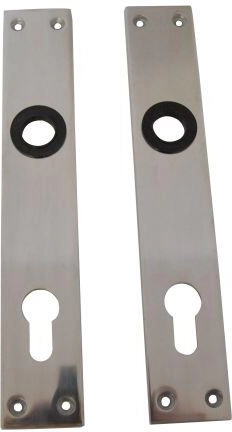Plaque de porte en aluminium pour cylindre 90 mm (1 paire)