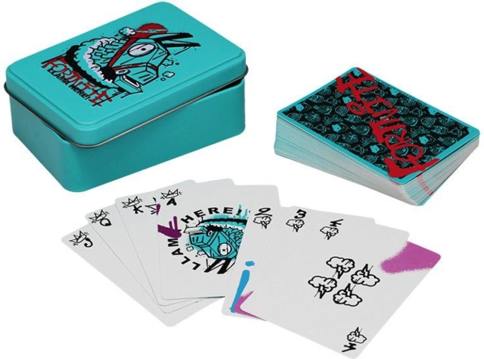 Jeu de cartes Fortnite dans une boîte métallique