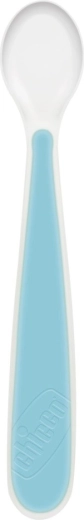 Cuillères en silicone Chicco 2 pcs bleues 6m+