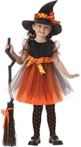 Costume de sorcière pour enfant avec chapeau S