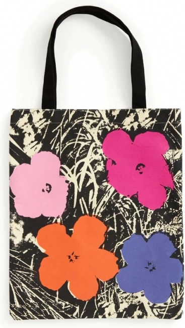 sac en toile Galison Warhol Fleurs