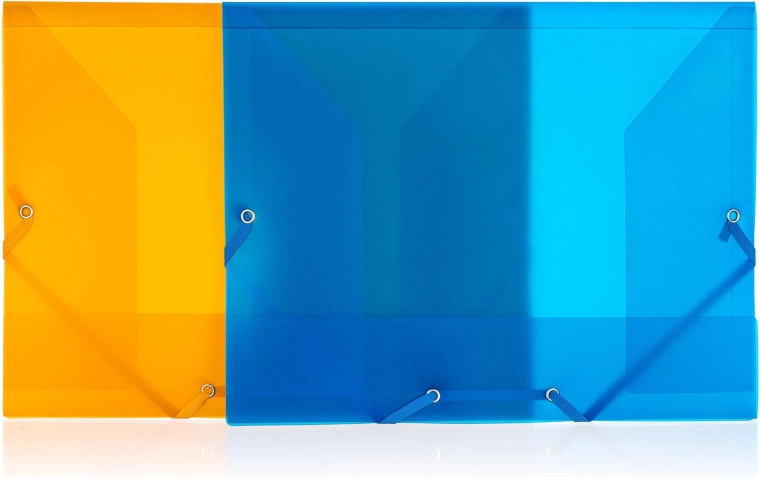 Chemises porte-documents A4 avec élastique, assortiment de couleurs