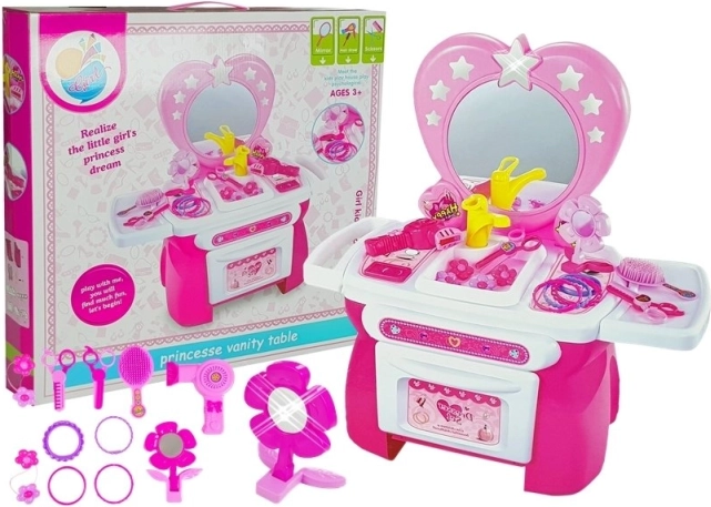 Coiffeuse pour enfant avec accessoires de beauté