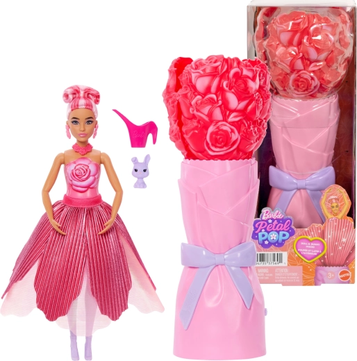 Poupée Barbie Petal Pop surprise florale roses rouges avec accessoires