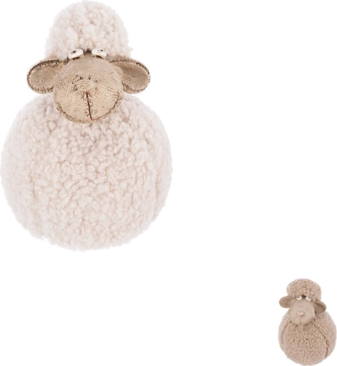 Petit mouton décoratif, assortiment 14,5 cm (polystone/polyester)