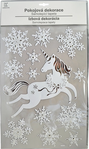 Autocollants licorne d’hiver