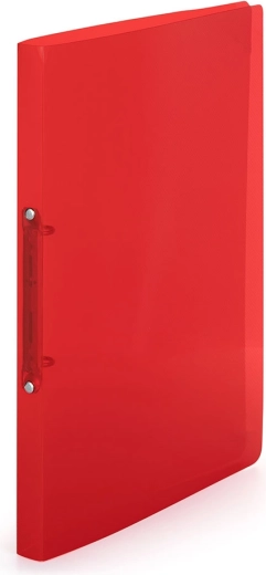 Classeur en polypropylène A4, 2 anneaux, rouge
