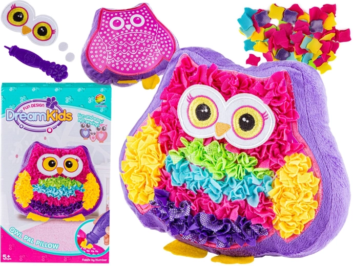 Kit créatif DIY coussin en peluche hibou - 1 pièce