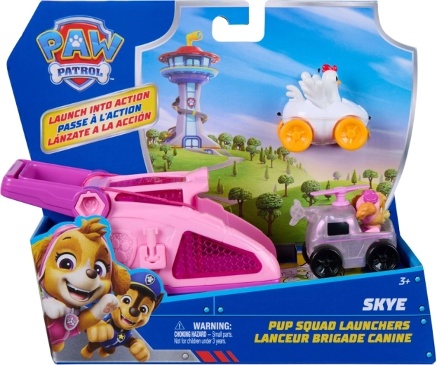 Pat’ Patrouille lanceur Skye – set avec mini voitures