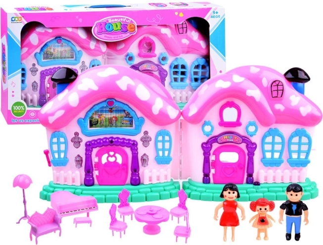 Maison magique pliable avec meubles