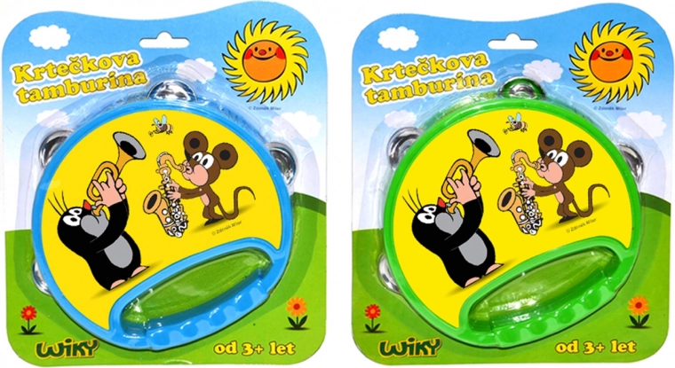 Tambourin pour enfants TAUPE 18 cm