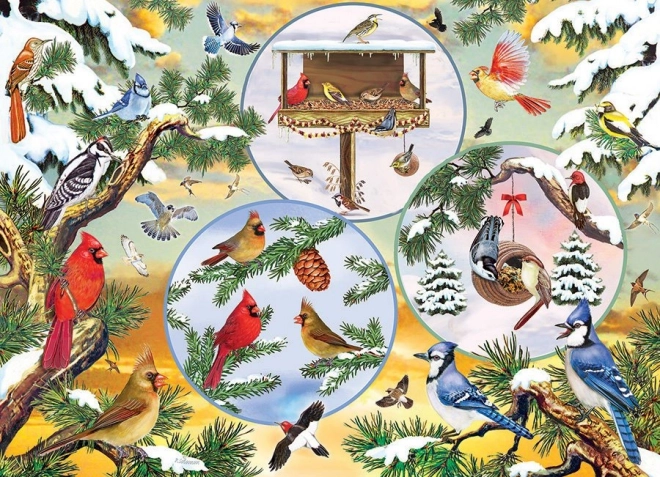 Puzzle Cobble Hill La magie des oiseaux en hiver 500 pièces