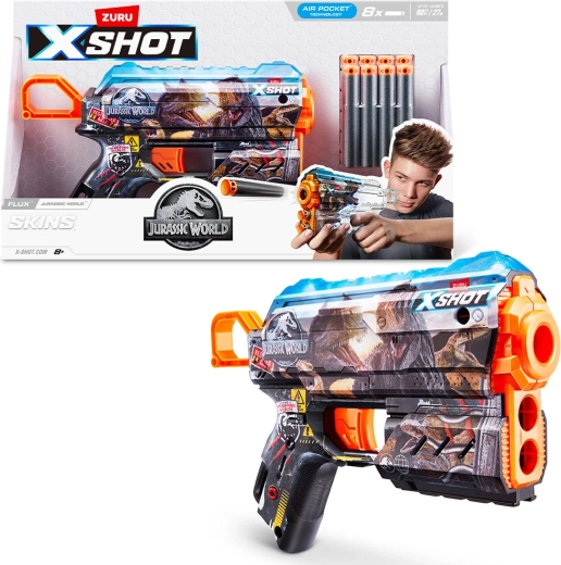 X-SHOT Jurassic World Skins Series 1 pistolet à billes d’eau (8 pcs)