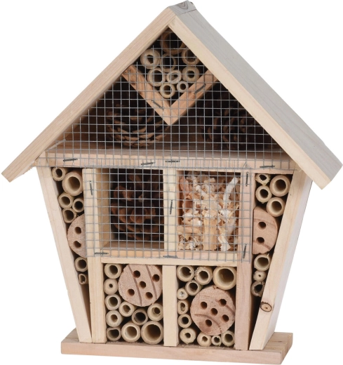 Hôtel à insectes en bois 25 × 10,5 × 29,5 cm